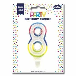 Acheter 😀 Clairefontaine Bougies Anniversaire Bougie Chiffre "Pailletée" - Numéro 8 👍