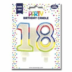 Grosses soldes ❤️ Clairefontaine Bougies Anniversaire Bougie Nombre "Pailletée" - Numéro 18 🎉