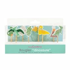 Promo 👍 ScrapCooking Bougies Anniversaire 8 Bougies Dinosaure 🎁