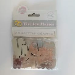 Vente flash 😍 La Mine D Or Pétales Et Confettis Confettis Géants Vive Les Mariés - Fête Accessoire Décoration 😍