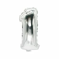 Meilleure affaire 🎉 Ballon Aluminium Ballon En Film "Chiffres" - Chiffre : 1 - Argent - Papstar 🔔