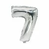 Le moins cher 🤩 Ballon Aluminium Ballon En Film "Chiffres" - Chiffre : 7 - Argent - Papstar 🛒