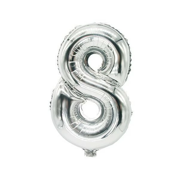 Promo 🥰 Ballon Aluminium Ballon En Film "Chiffres" - Chiffre : 8 - Argent - Papstar 🔔 1 Promo 🥰 Ballon Aluminium Ballon En Film "Chiffres" - Chiffre : 8 - Argent - Papstar 🔔