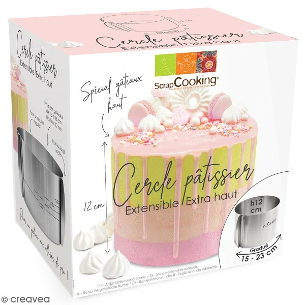 Meilleure affaire 💯 ScrapCooking Cadre Pâtisserie Cercle Pâtissier Extensible - De 15 à 23 Cm De Diamètre 🎁 1 Meilleure affaire 💯 ScrapCooking Cadre Pâtisserie Cercle Pâtissier Extensible - De 15 à 23 Cm De Diamètre 🎁