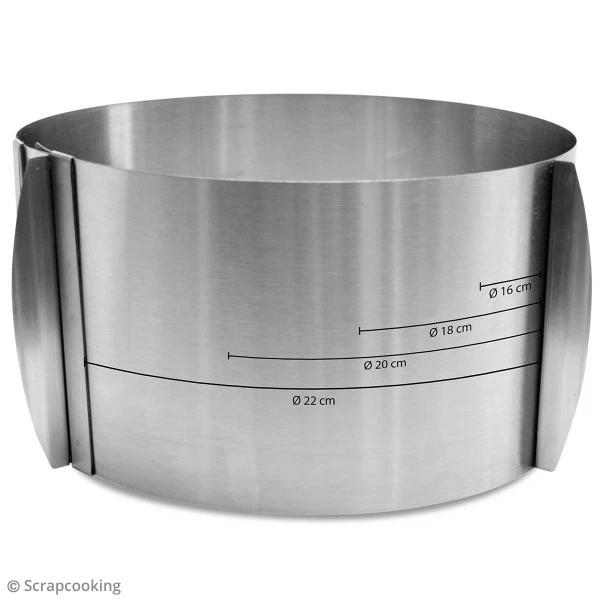 Meilleure affaire 💯 ScrapCooking Cadre Pâtisserie Cercle Pâtissier Extensible - De 15 à 23 Cm De Diamètre 🎁 2 Meilleure affaire 💯 ScrapCooking Cadre Pâtisserie Cercle Pâtissier Extensible - De 15 à 23 Cm De Diamètre 🎁 – Image 2