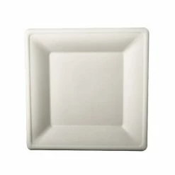 Offres 💯 Assiettes En Canne à Sucre "pure - Carré 260 X 260 Mm - Papstar 🔔