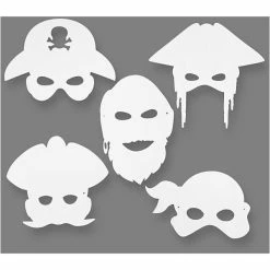Meilleure vente 💯 Creativ Company Masque à Colorier Masques à Décorer - Pirates - 16 Pcs ⭐
