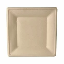 De gros 🎁 Assiettes En Canne à Sucre "pure - Carré 260 X 260 Mm - Papstar 👏