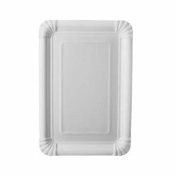 Coupon 😉 Assiettes En Carton "pure" Rectangle 165x230mm - Blanc - Papstar ⭐