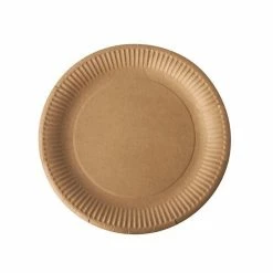 Acheter ✔️ Assiettes En Carton "pure" - Rond 230 Mm - Marron - Papstar ⌛