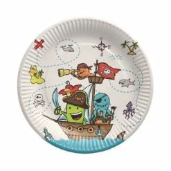 Meilleur prix 🔔 Assiettes En Carton "Pirates" - Rond 230 Mm - Papstar 💯