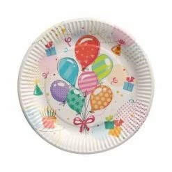 Promo 🔔 Assiettes En Carton "Fête" - Rond 230 Mm - Papstar 🤩