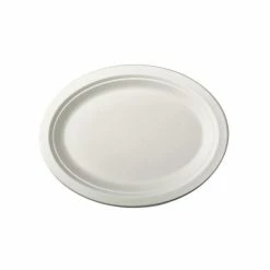 De gros 💯 Assiettes En Canne à Sucre "pure" - Ovale 260x200 Mm - Papstar 🎁