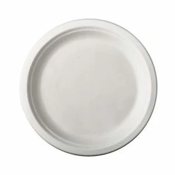 Bon marché 🤩 Assiettes En Canne à Sucre "pure" Par 50 - Rond 260 Mm - Papstar 🤩