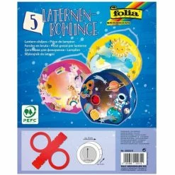 Bon marché 🎁 Folia Lanterne Papier Lampions Prédécoupés, Cartonnés - Rouge Vif ✔️