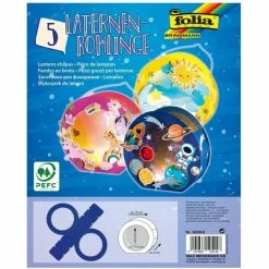 Meilleure vente 👏 Folia Lanterne Papier Lampions Prédécoupés, Cartonnés - Bleu Roy ⌛