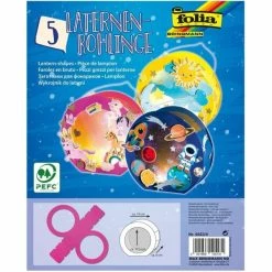 Le moins cher 😉 Folia Lanterne Papier Lampions Prédécoupés, Cartonnés - Rose Vif 🔥