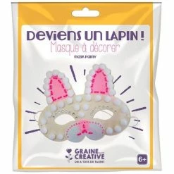 Grosses soldes 🌟 Graine Créative Masques Divers Kit Masque En Feutrine à Décorer - Lapin ⭐