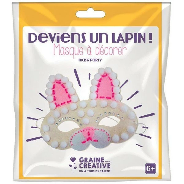 Grosses soldes đ Graine CrĂ©ative Masques Divers Kit Masque En Feutrine Ă DĂ©corer - Lapin â 1 Grosses soldes đ Graine CrĂ©ative Masques Divers Kit Masque En Feutrine Ă DĂ©corer - Lapin â