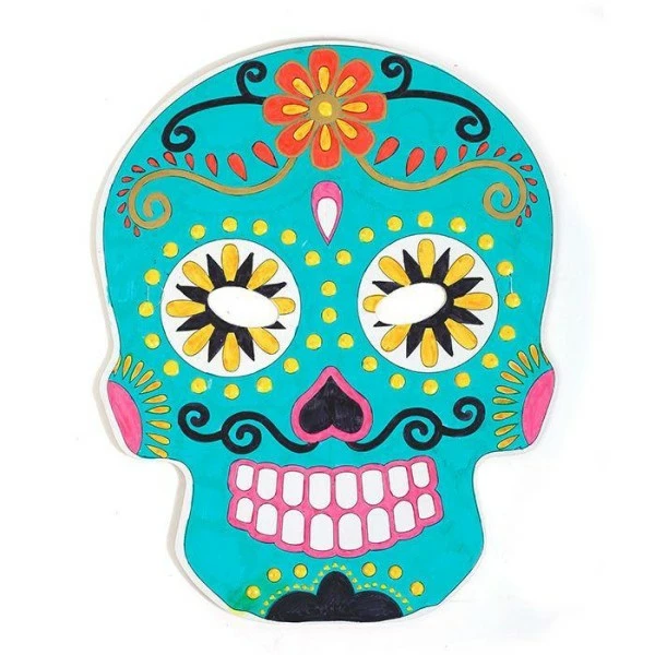 Le moins cher 💯 Graine Créative Masques Divers 6 Masques Plats En Carton à Colorier - Calavera Mexicaine ✨ 2 Le moins cher 💯 Graine Créative Masques Divers 6 Masques Plats En Carton à Colorier - Calavera Mexicaine ✨ – Image 2
