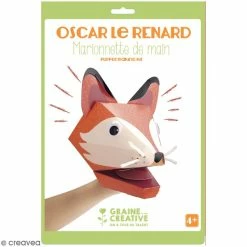 Tout neuf ❤️ Graine Créative Marionnette à Main Kit Marionnette De Main En Carton - Renard 👏