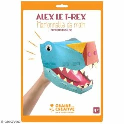 Budget 😉 Graine Créative Marionnette à Main Kit Marionnette De Main En Carton - Dinosaure T-rex 🛒