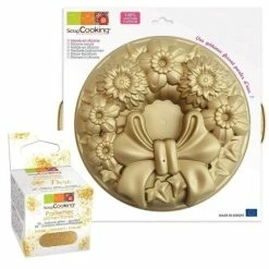 Bon marché 👍 ScrapCooking Moule Silicone Moule à Gâteau Silicone Couronne + Paillettes Dorées ⌛