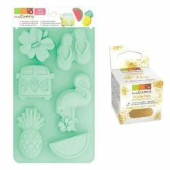 Grosses soldes 🎉 ScrapCooking Moule Silicone Moule En Silicone 🌞 Summer + Paillettes Dorées 🎁