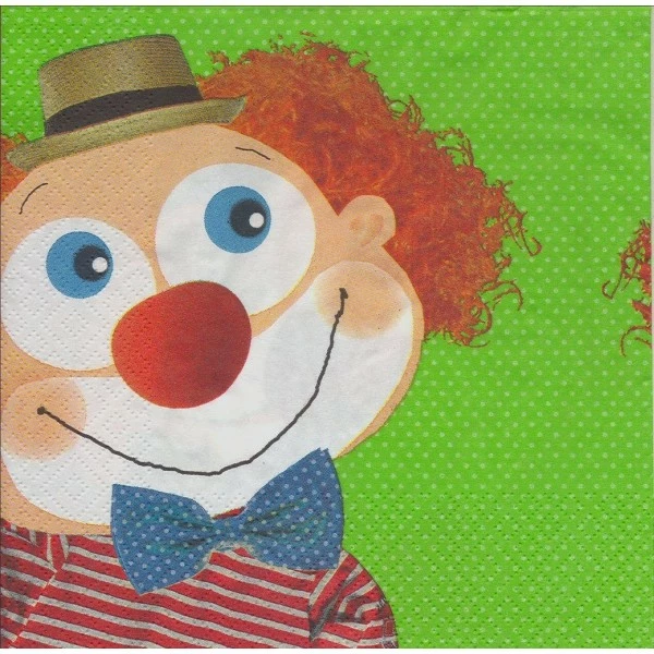 Acheter đ€© Serviette Anniversaire 4 Serviettes En Papier Clown Cirque Format Lunch Decoupage Decopatch 1210-12024 AvantGarde â 2 Acheter đ€© Serviette Anniversaire 4 Serviettes En Papier Clown Cirque Format Lunch Decoupage Decopatch 1210-12024 AvantGarde â â Image 2