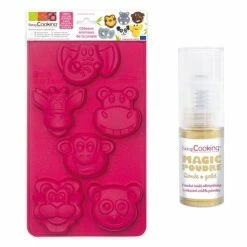 Les meilleures critiques de 🥰 ScrapCooking Moule Silicone Moule à Gâteaux Animaux De La Jungle + 1 Poudre Alimentaire Irisée Dorée 😍