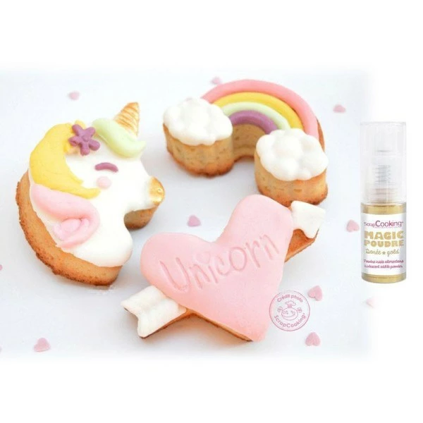 Sortie đ ScrapCooking Moule Silicone Moule En Silicone Licornes + 1 Poudre Alimentaire IrisĂ©e DorĂ©e â 2 Sortie đ ScrapCooking Moule Silicone Moule En Silicone Licornes + 1 Poudre Alimentaire IrisĂ©e DorĂ©e â â Image 2