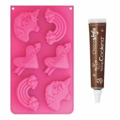 Remise 🛒 ScrapCooking Moule Silicone Moule En Silicone Licornes + 1 Stylo Chocolat 🌟