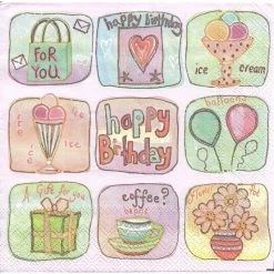 Meilleur prix âš Ambiente Europo BV Serviette Anniversaire 4 Serviettes En Papier Anniversaire Format Lunch Decoupage Decopatch 13306622 Ambiente đ„°