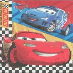 Vente flash 💯 Decorata Party Serviette Anniversaire 4 Serviettes En Papier Cars Format Lunch Decoupage Decopatch 3020842 Decorata 🤩