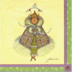 Tout neuf 🎁 Paper Product Design Serviette Anniversaire 4 Serviettes En Papier Fête Royale Format Lunch Decoupage Decopatch 5723 PPD ⌛