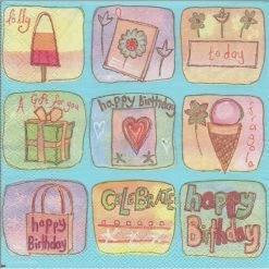 De gros ⭐ Ambiente Europo BV Serviette Anniversaire 4 Serviettes En Papier Vignettes Anniversaire Format Lunch Decoupage Decopatch 13306620 Ambiente 🔥