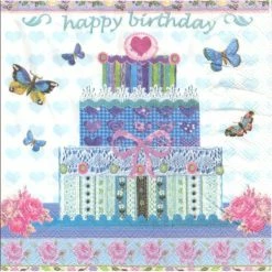 Tout neuf 🎉 Ambiente Europo BV Serviette Anniversaire 4 Serviettes En Papier Gâteau D'Anniversaire Format Lunch Decoupage Decopatch 13306715 Ambiente ⭐