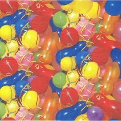 Meilleure vente ⭐ Serviette Anniversaire 4 Serviettes En Papier Anniversaire Ballons Format Lunch Decopatch 20776 Paper+Design ⭐