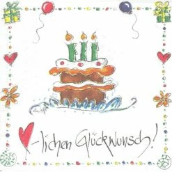 Sortie ⌛ Paper Product Design Serviette Anniversaire 4 Serviettes En Papier Gateau D'anniversaire Format Lunch Decoupage Decopatch 6888 PPD ✨