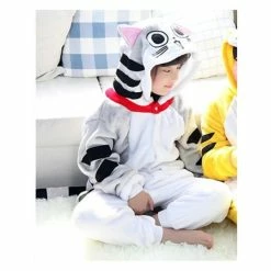 Meilleur prix ⌛ BLACK SUGAR Déguisements Garçon Pyjama Kigurumi Chat Chi Kawaii Japonais Chaud Enfant Mixte XL 8/10 Ans 🔔