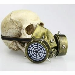 De gros 🛒 BLACK SUGAR Masques Divers Masque Gaz Steampunk Engrenage Clous Pics Métal Cyber Rétro ⌛