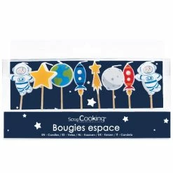 Meilleure affaire 🌟 ScrapCooking Bougies Anniversaire - Espace - 8 Pcs 🎉