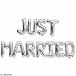 Nouveau 😉 Rico Design A COMPLETER - Ballon Aluminium - Just Married - Argenté - Cm 🎉