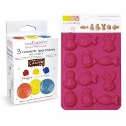 Coupon 🤩 ScrapCooking Moule à Chocolat Coffret Chocolats De Pâques Colorés 👏