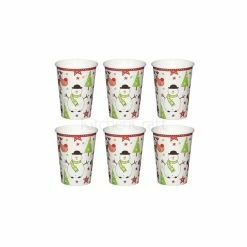 Grosses soldes 🤩 Kitchen Craft Lot De 6 Gobelets En Carton - NOËL 😀