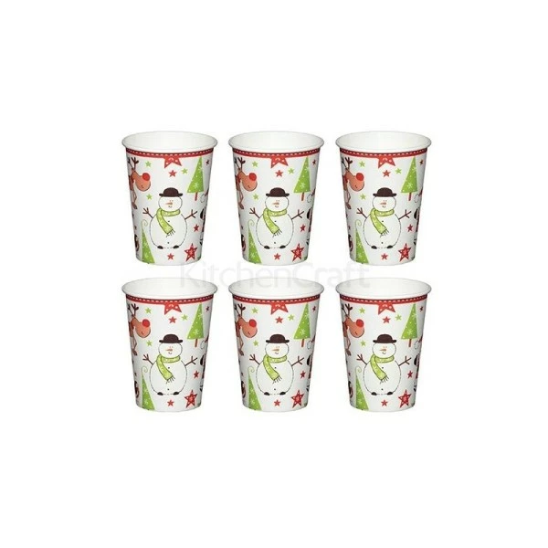 Grosses soldes 🤩 Kitchen Craft Lot De 6 Gobelets En Carton - NOËL 😀 1 Grosses soldes 🤩 Kitchen Craft Lot De 6 Gobelets En Carton - NOËL 😀