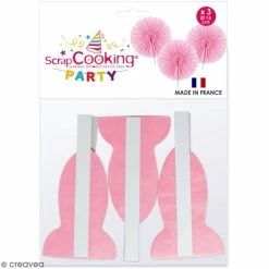Offres 🛒 ScrapCooking Lampion Papier Mini Rosace Décorative Rose - 15 Cm - 3 Pcs 👍