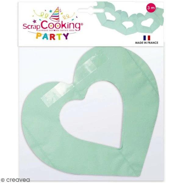 Coupon 🌟 ScrapCooking Guirlande à Décorer Guirlande Coeurs Vert D'eau - 10 M ❤️ 1 Coupon 🌟 ScrapCooking Guirlande à Décorer Guirlande Coeurs Vert D'eau - 10 M ❤️