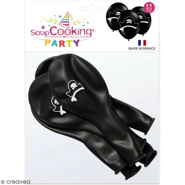 Bon marché 🎉 ScrapCooking Ballon Baudruche Ballons De Baudruche Pirate - 25 Cm - 6 Pcs 🎉 1 Bon marché 🎉 ScrapCooking Ballon Baudruche Ballons De Baudruche Pirate - 25 Cm - 6 Pcs 🎉
