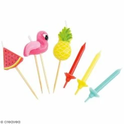 Meilleure vente ⭐ ScrapCooking Bougies Anniversaire Bougies ☀️ Summer - 15 Pcs ⭐